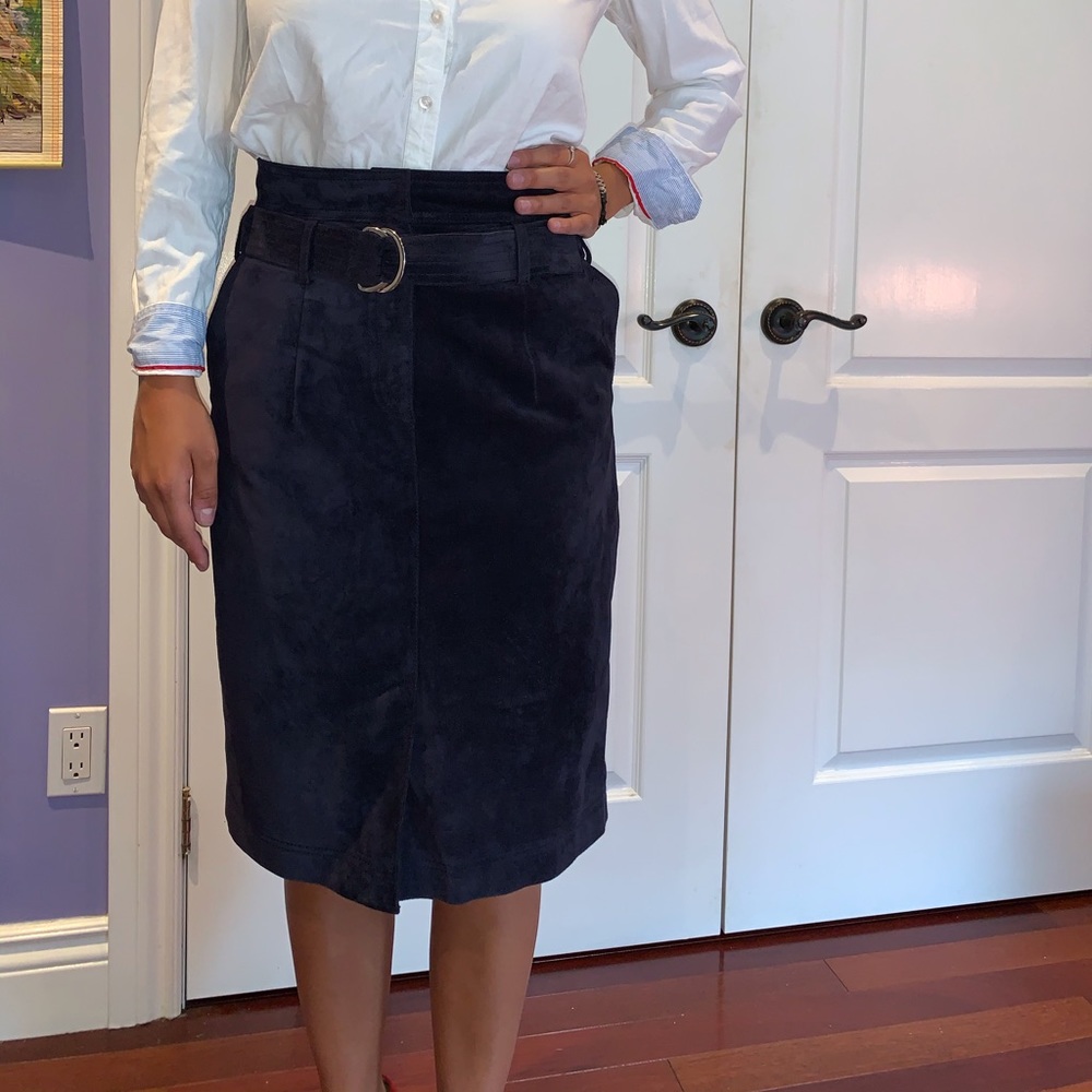 Suede Pencil Skirt